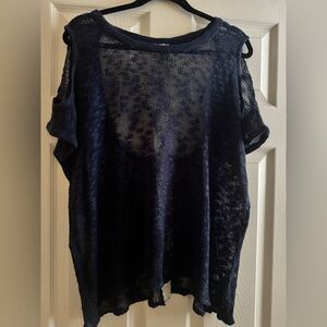 POL NWOT Navy Blue Knit Cold Shoulder